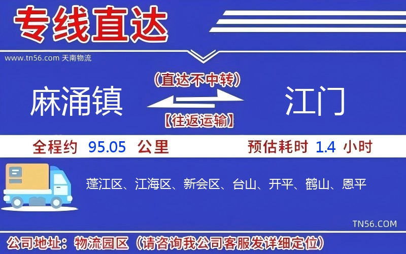 麻涌鎮(zhèn)到江門物流公司